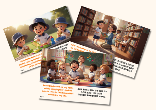 My First Day at School - 한국어 / 영어 그림책 - Korean / English Storybook
